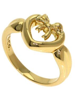Tiffany & Co Heart with Bow Ring 18k Yellow Gold